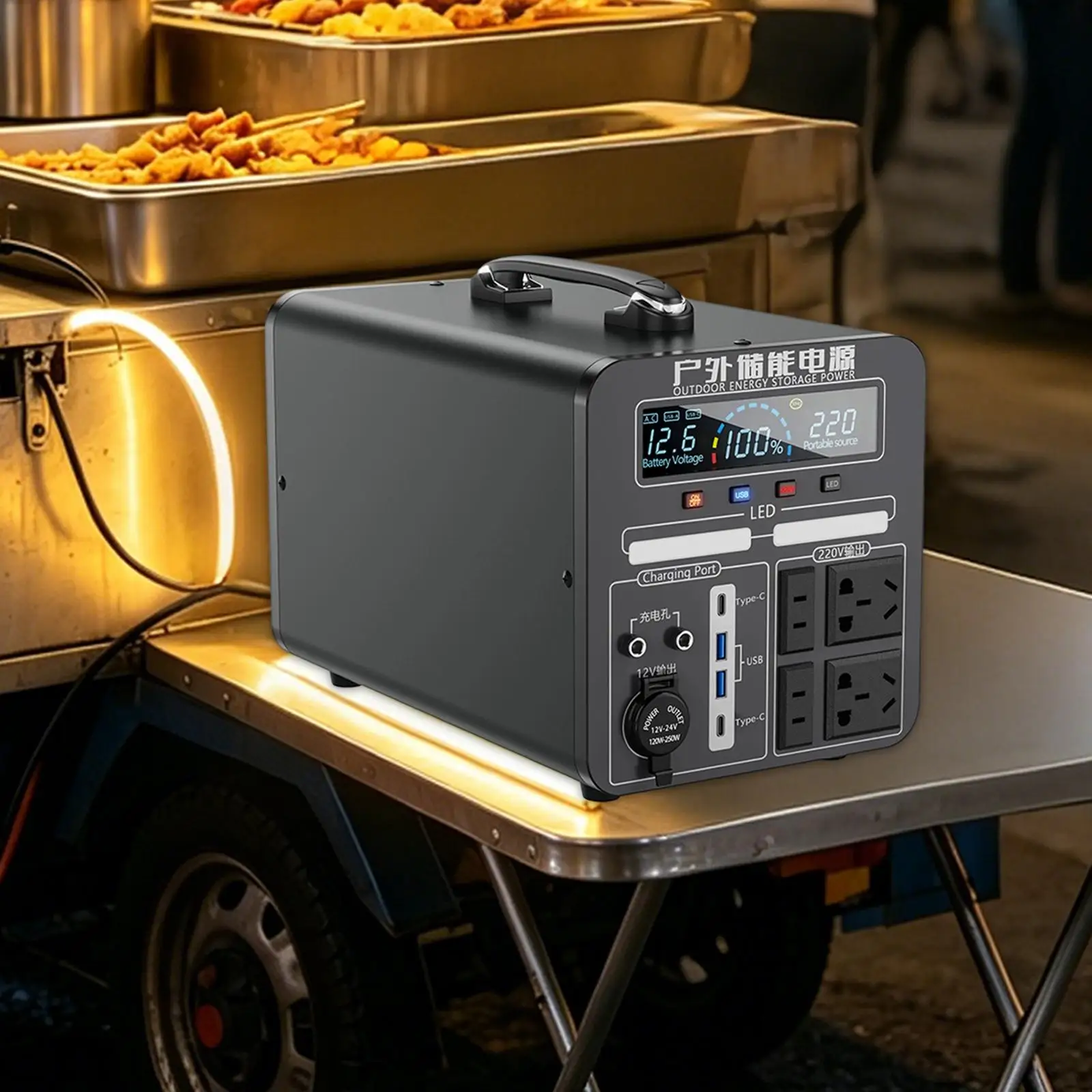 

Portable Energy Power Supply with Lithium Iron Phosphate High Capacity Smart Backup for Home Outdoor Camping