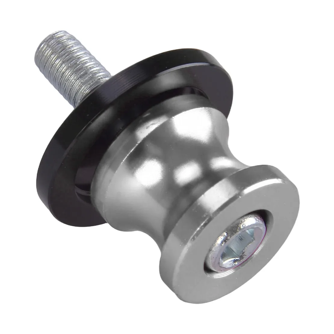 

2pcs Silver Aluminum Alloy Motorcycle M8x1.25 Swingarm Paddock Stand Bobbin Fit For Honda Kawasaki Suzuki