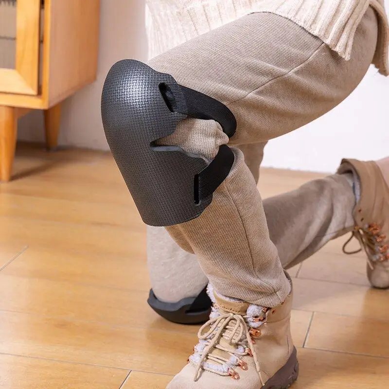 1 par de rodilleras de espuma gruesa para jardinería para mujeres y hombres, protectores de rodilla resistentes con correas ajustables para trabajos en techos y pisos