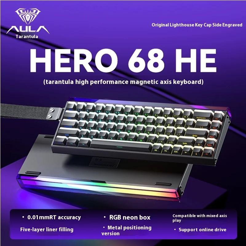 

AULA MINI 60 HE Tri-Mode Magnetic Axis Mechanical Keyboard Low Latency High Performance for Esports FPS PC Gaming