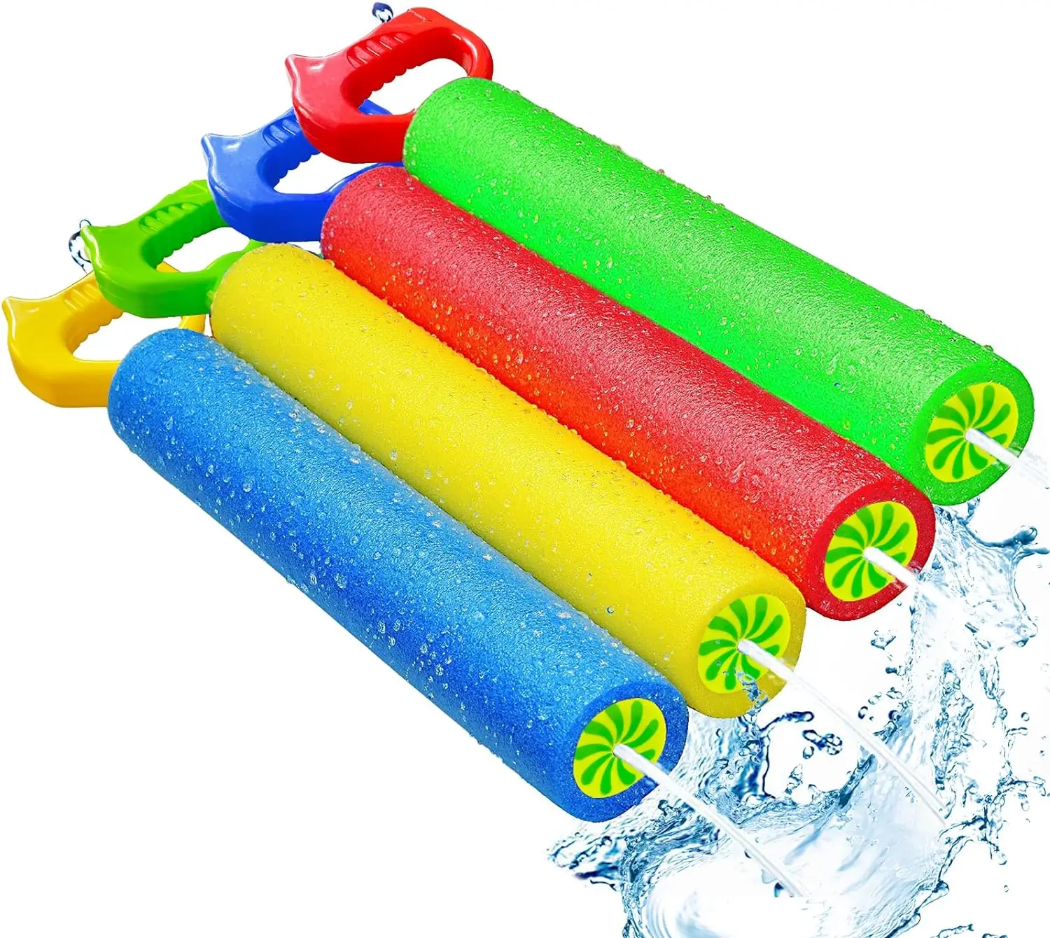 

4-Pack Water Blaster Soaker Guns Set,15'' Water Guns with Plastic Handle Outdoor Swimming Pool Beach Summer Fun Party Games