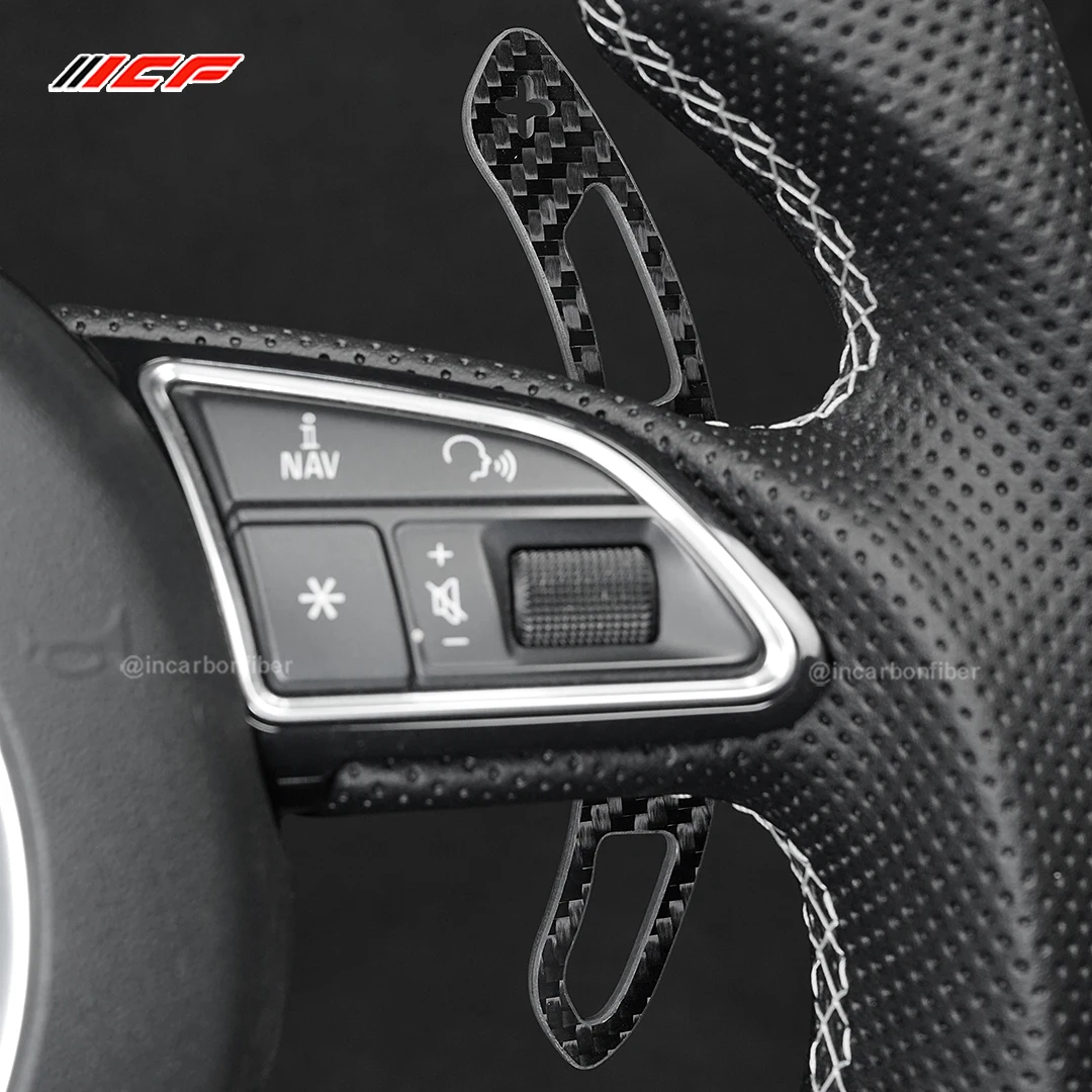 ICF Real Carbon Fiber Magnetic Paddle Shifters for Audi B8 B8.5 A Series Q Series S Series RS Series