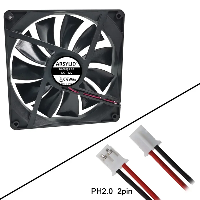 135x135x25mm 135mm 13cm XH2.54 PH2.0 2PIN Fan Large Air Volume Cooling For Power Supply Computer Case 13525