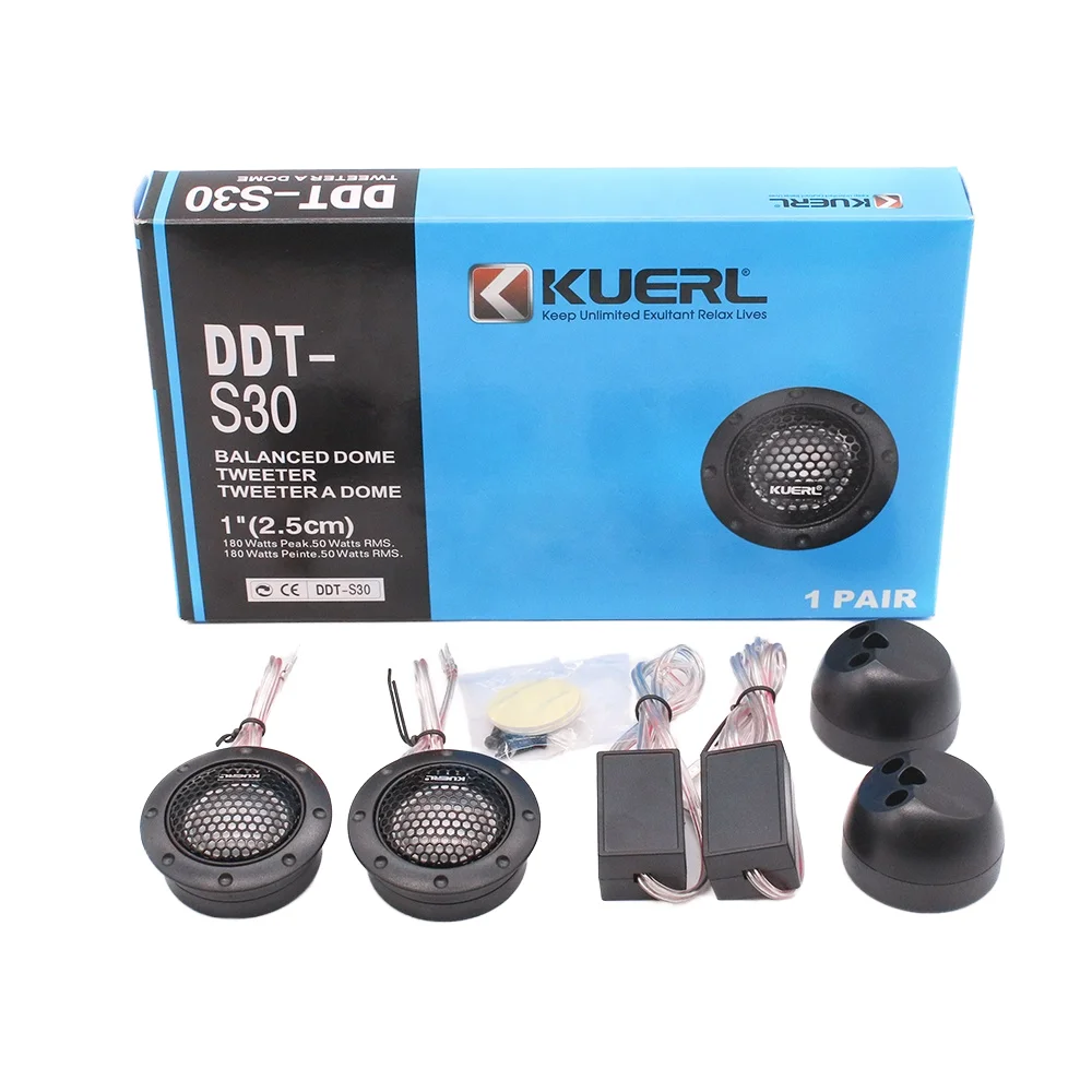 

Заводская поставка, популярный 25 мм купольный автомобильный твитер, 1,5-дюймовый маленький автомобильный твитер (1 пара динамиков)