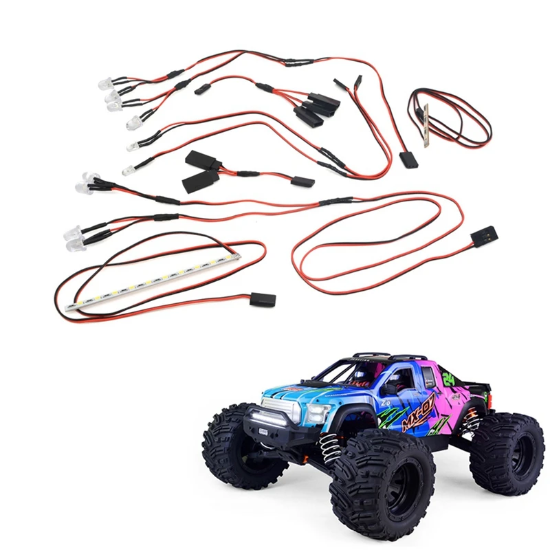 MX-07 Vorder- und Rück-LED-Lichtset 8786 für MX-07 MX07 MX 07 1/7 RC Auto Ersatzteile Zubehör [Nr.68 Spielzeug]