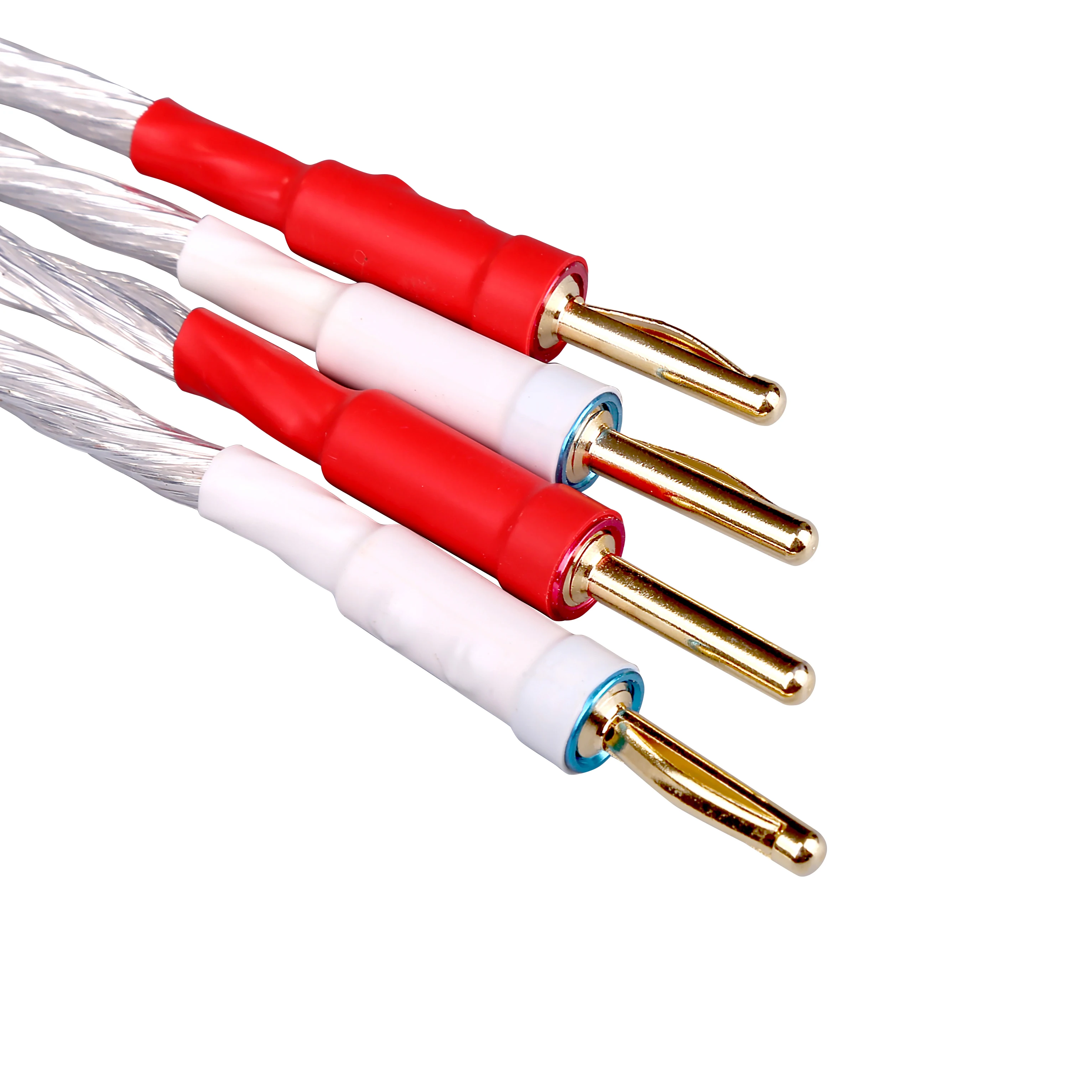 AVPLAY AV-0803 8mm2 16 Core HiFi Hiend Speaker Cable Biwired Sliver Plated OFC 4N Cable Gold Plated on Red Cooper Plug 8TC 12TC