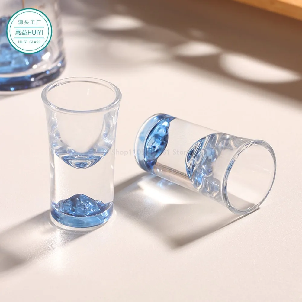 Luxury Chinese Guanshan Wine Decanter Set with Crystal Glass Ice Blue Liquor Cups, Premium Baijiu Glassware Gift Box