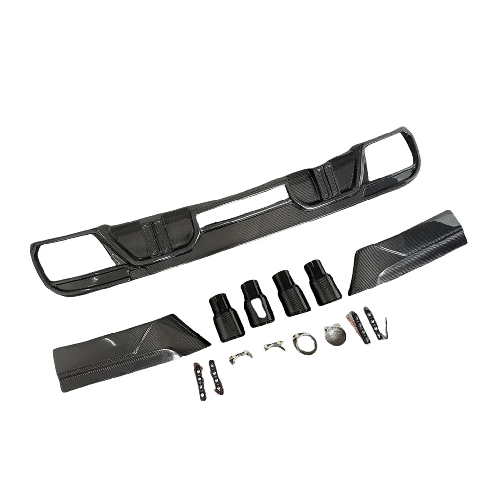 

LD Style Задний диффузор Задний бампер Комплект кузова из углеродного волокна для BMW X6M F96 Bodykit