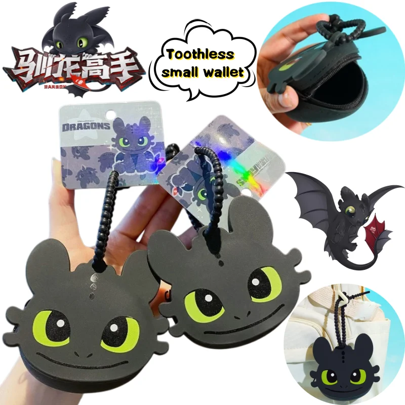 

New How to Train Your Dragon Toothless high-quality cartoon character silicone earphone storage bag keychain for men and women