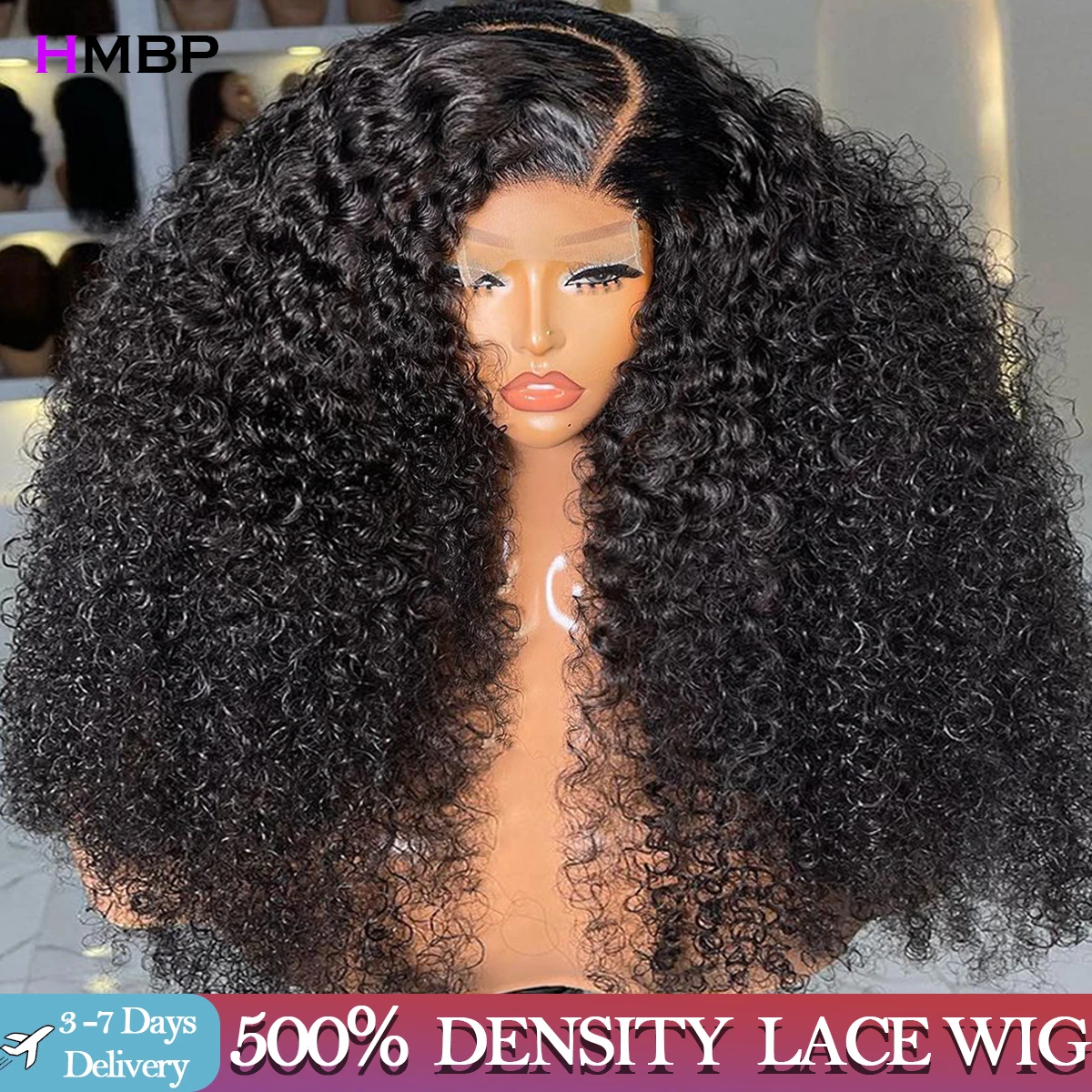 500% Lace Wig Human Hair Afro Kinky Curly 13x6 Hd Lace Frontal Wig High Density Thick Wigs Real Human Hair Pre Plucked For Women