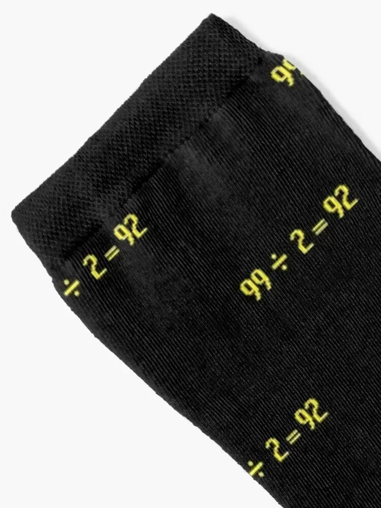 99 Divided by 2 equals 92 OSRS Socks christmas gift gifts Ladies Socks Men's