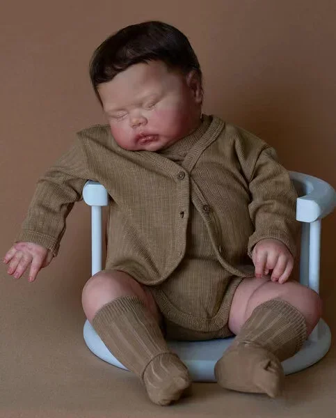 DLS Personalizowana Limitowana Edycja 25-calowa Lalka Reborn Żółciak z Ręcznie Włosami, Gotowa Lalka z Różnymi Sukienkami