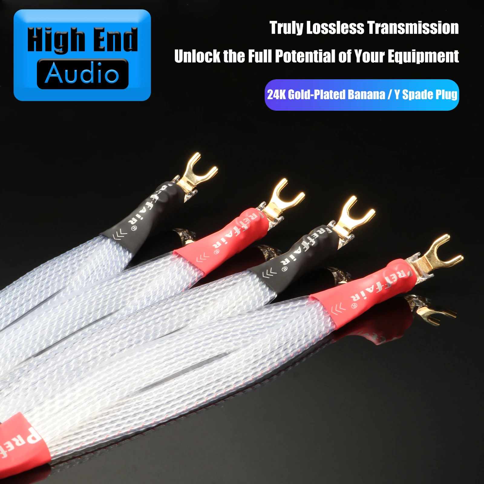 HI-END 4pcs HIFI Speaker Jumper Audio Cable 6N OCC Bridge Cable Gold plated Y to Y banana to banana Plug speaker jumper cable