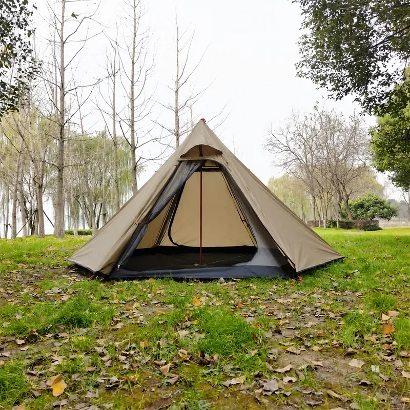 MCETO Listening to the Wind 3 Person Hexagonal Aluminum Pole Large Pyramid Tent Ultra Light Outdoor Equipment Wild Camping