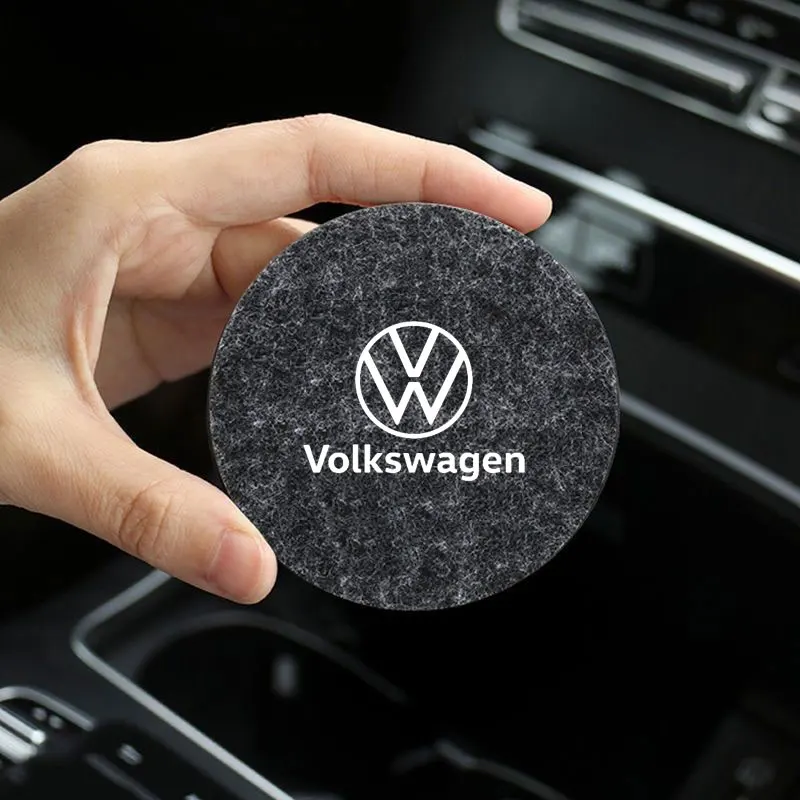 Non-slip Car Water Cup Pad Mat Coaster Cup Holders For Volkswagen VW Golf MK4 5 6 7 A4 5 6 Voyage ID6 ID7 Tiguan mk1 Accessories