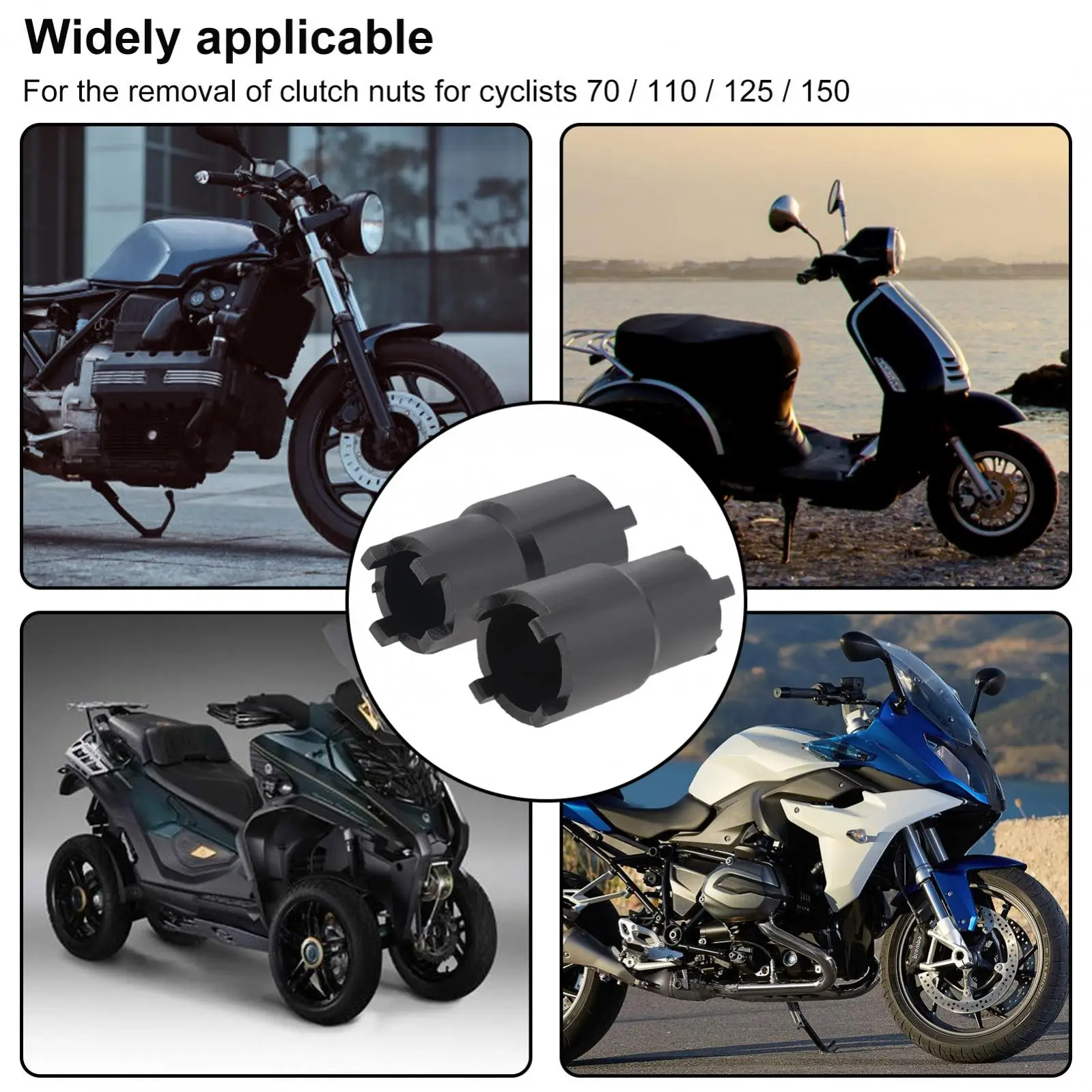 Motorcycle Clutch Tool Lock Nut Spanner Wrench Fit for Honda CG125 GY6 50/125/150CC CRF50 Z50 XR50 CRF70 CT70 Scooter Clutch Nut