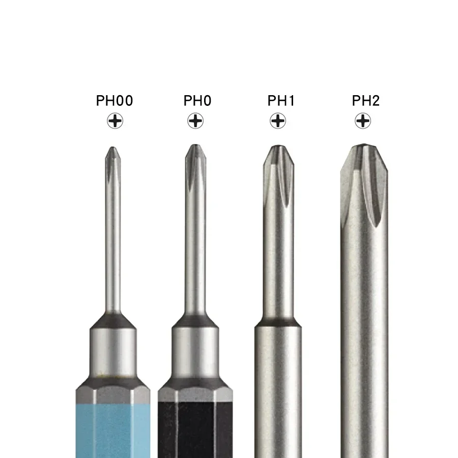 VESSEL Screwdriver Bit Set for Phillips and Slotted Screws Single Head Magnetic Bit Hand Tool Accessories NO.GS16 Series