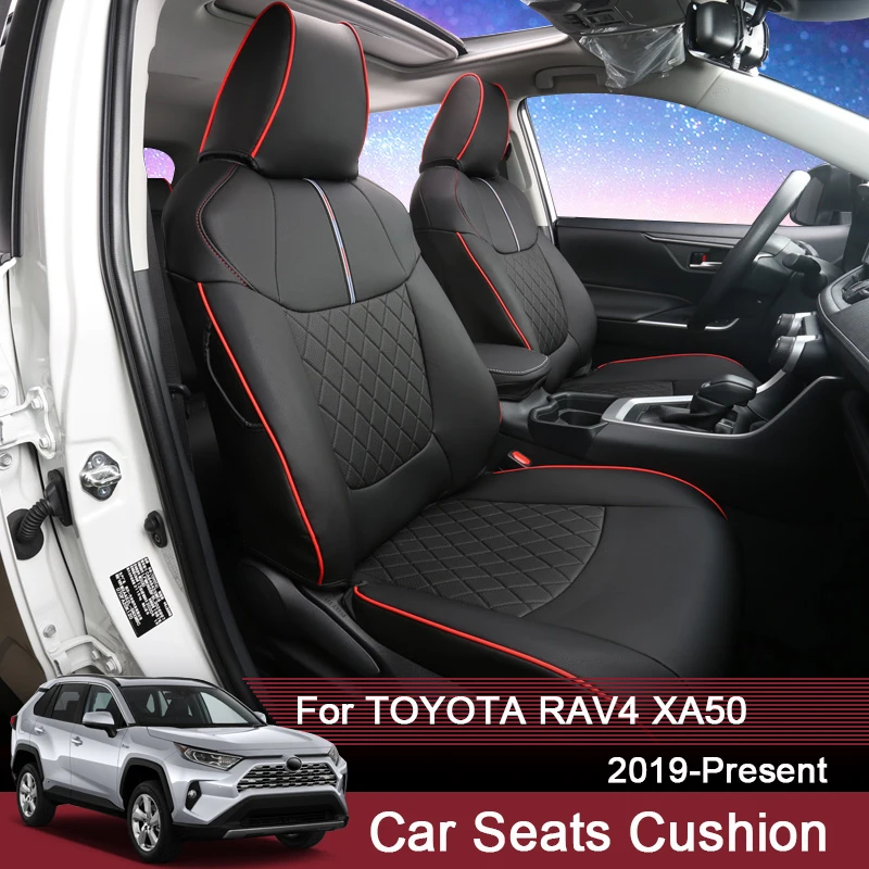 

Car Full Surrounding Seat Cushion Cover Customized For Toyota RAV4 XA50 Hybrid 2019-2025 PU Leather Waterproof Auto Accessory