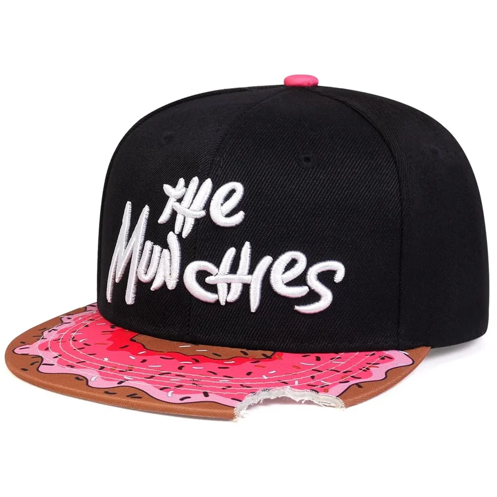 THE MUNCHIES Hip Hop Cap Cotton Adjustable Snapback Hat For Adult Wild Baseball Caps Summer Outdoor Casual Sun Hats Trucker Caps