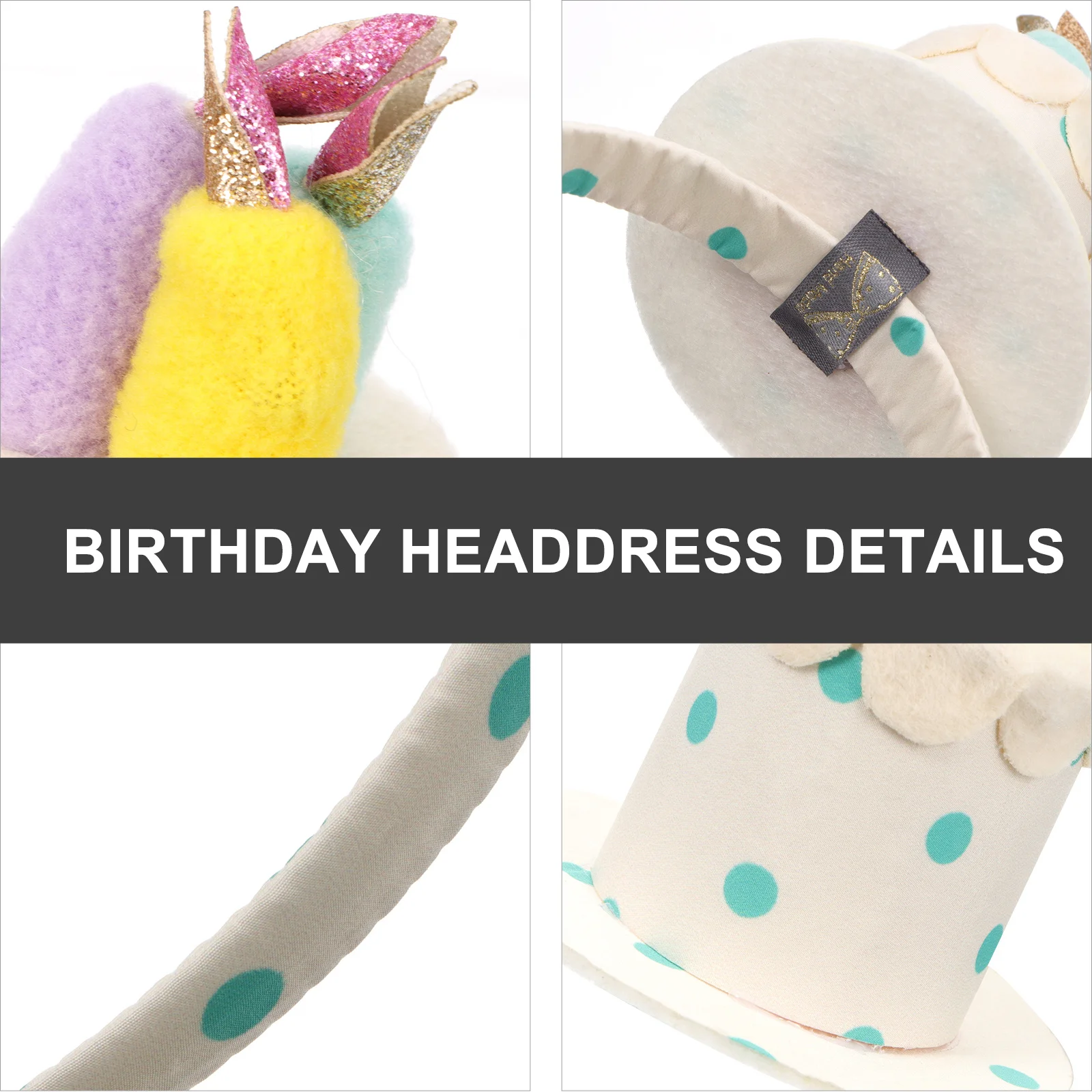 

1pc Baby Hair Accessories Birthday Headband Foil Party Decor Kids Headwear Hair Hoop Clasp Children Birthday Party Props