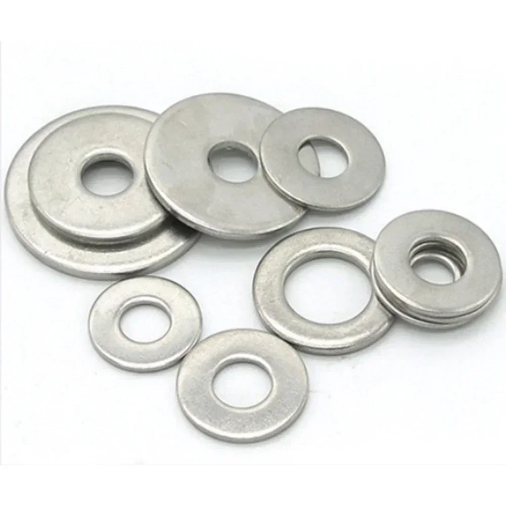 115pcs Flat Washers 304 Stainless Steel Washer 15 Size Washer Gasket Kit For Electrical Connections Car Ship Assembly Furniture