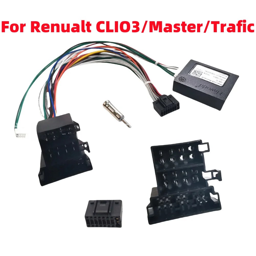 Adaptador de arnés de cableado de 16 pines, caja Canbus para Renualt Megane 2 2007/ Master 2006-2011/CLIO3/Trafic 2006, Android, GPS, Radio de coche