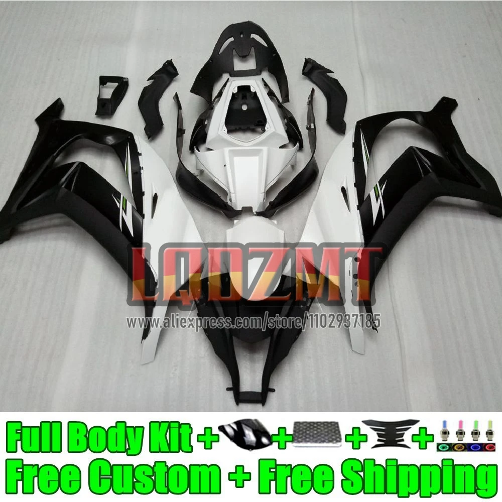 Injection white black Fairing For KAWASAKI NINJA ZX 10R 1000 52No.16 ZX10R 2011 2012 2013 2014 2015 ZX-10R 11 12 13 14 15 Frame