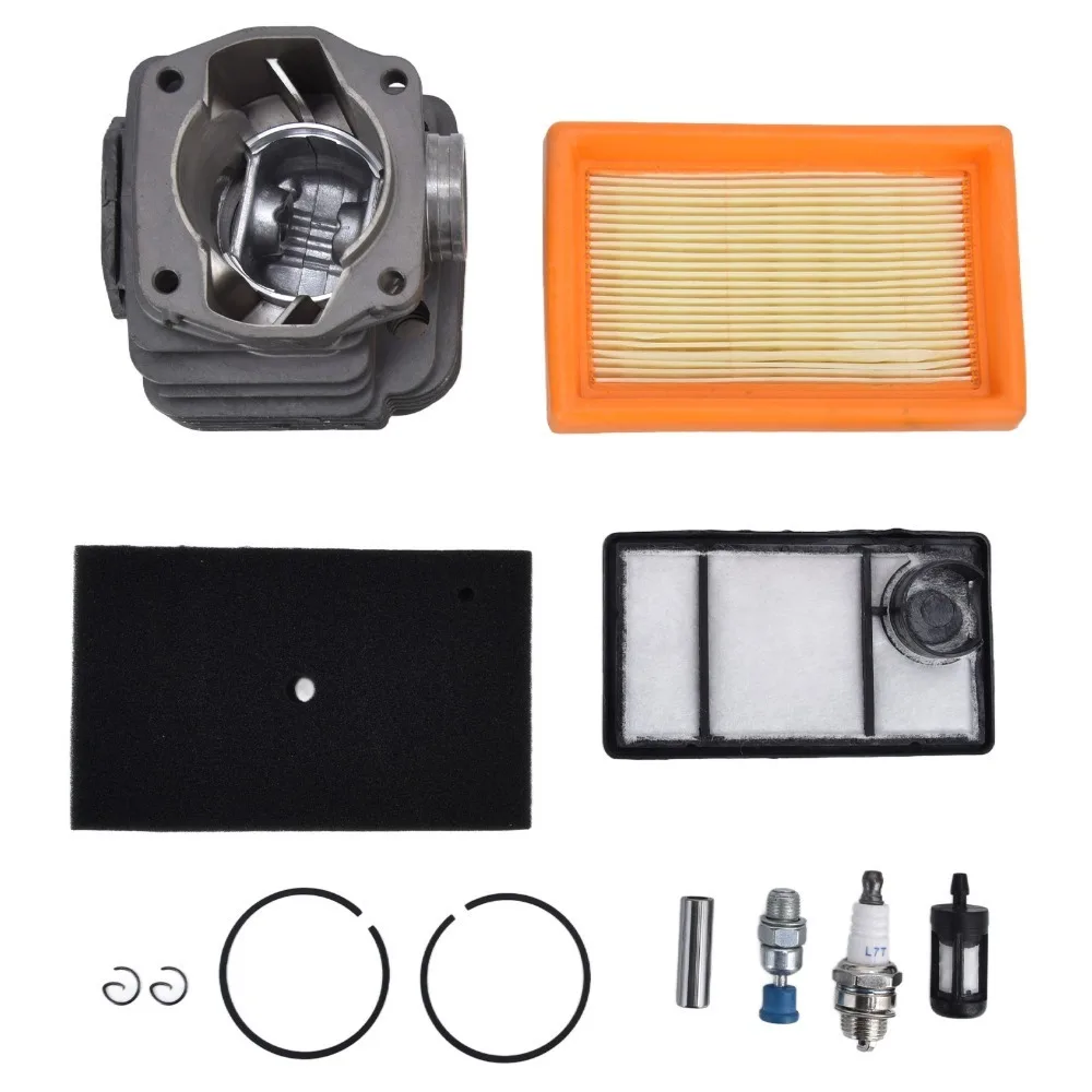 Durable Grey Cylinder Piston Kit Large Bore Compact Cylinder Kit Metal Easy to Install Piston Kit for Stihl TS400