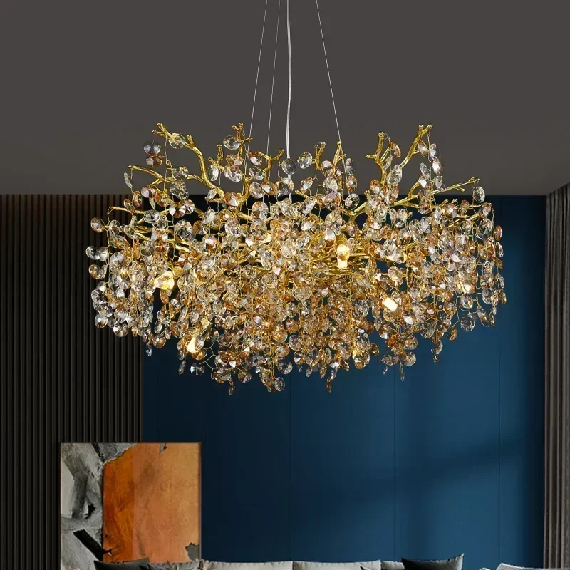 

French Luxury Chandelier Living Room Lamp Dining Room Bedroom Crystal Lamp New Light Luxury Crystal Chandelier