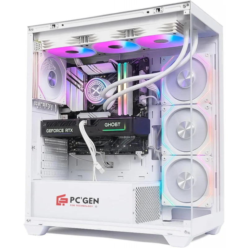 PC para juegos, Core i7-14700F, Rtx 5060ti 8GB, 32GB 2X8 Ram, 1TB M2 Ssd, refrigeración líquida Argb de 360mm, 700W 8, Dost60 Plus Desk, Gig