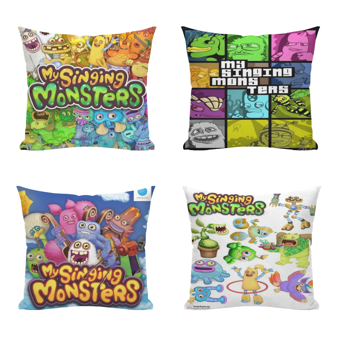 

My Singing Monsters Cushion Office Classroom Chair Cushion Couch Pillow Bedroom Floor Winter Thick