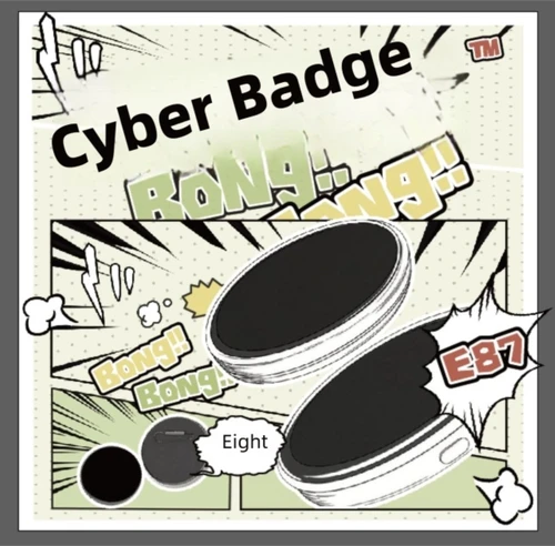 Imagen 2 del producto Pin de pantalla de insignia electrónica de Anime, pantalla táctil LED de 1,7 pulgadas, botón coleccionable, regalo dinámico cibernético para fanáticos y amigos de Otaku