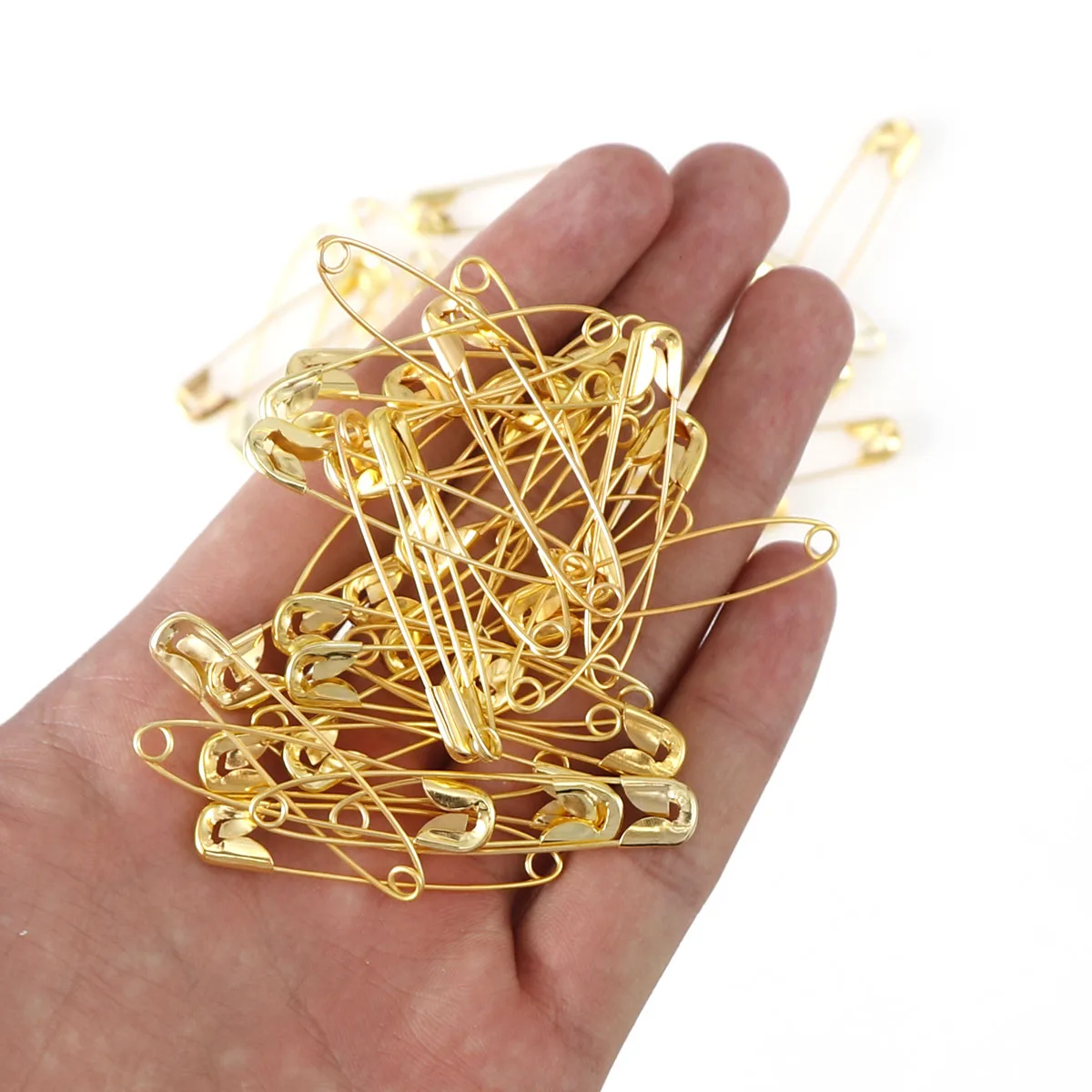 100Pcs Multiple Sizes Safety Pins Gold Silver DIY Sewing Tools Accessory Metal Needles Safety Pin Brooch Apparel Accessories