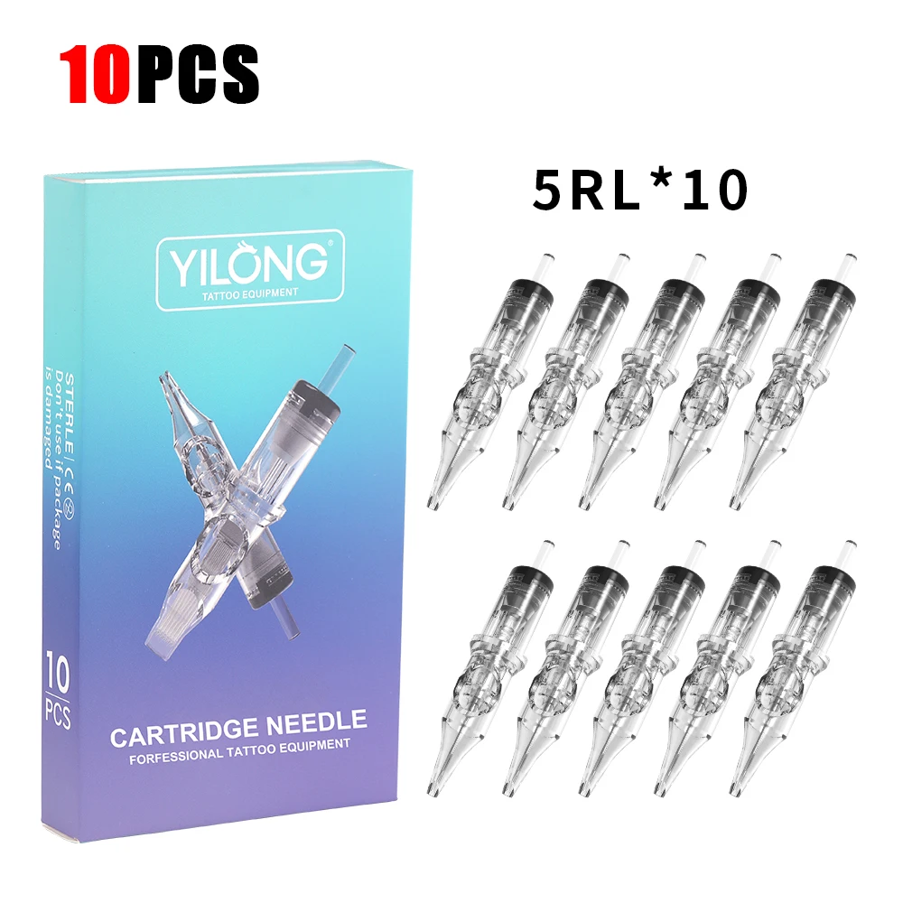 

YILONG 10PCS Mixed Professional Tattoo Cartridge Needles with Membrane Safety Cartridges Disposable Tattoo Needle For Tattoo
