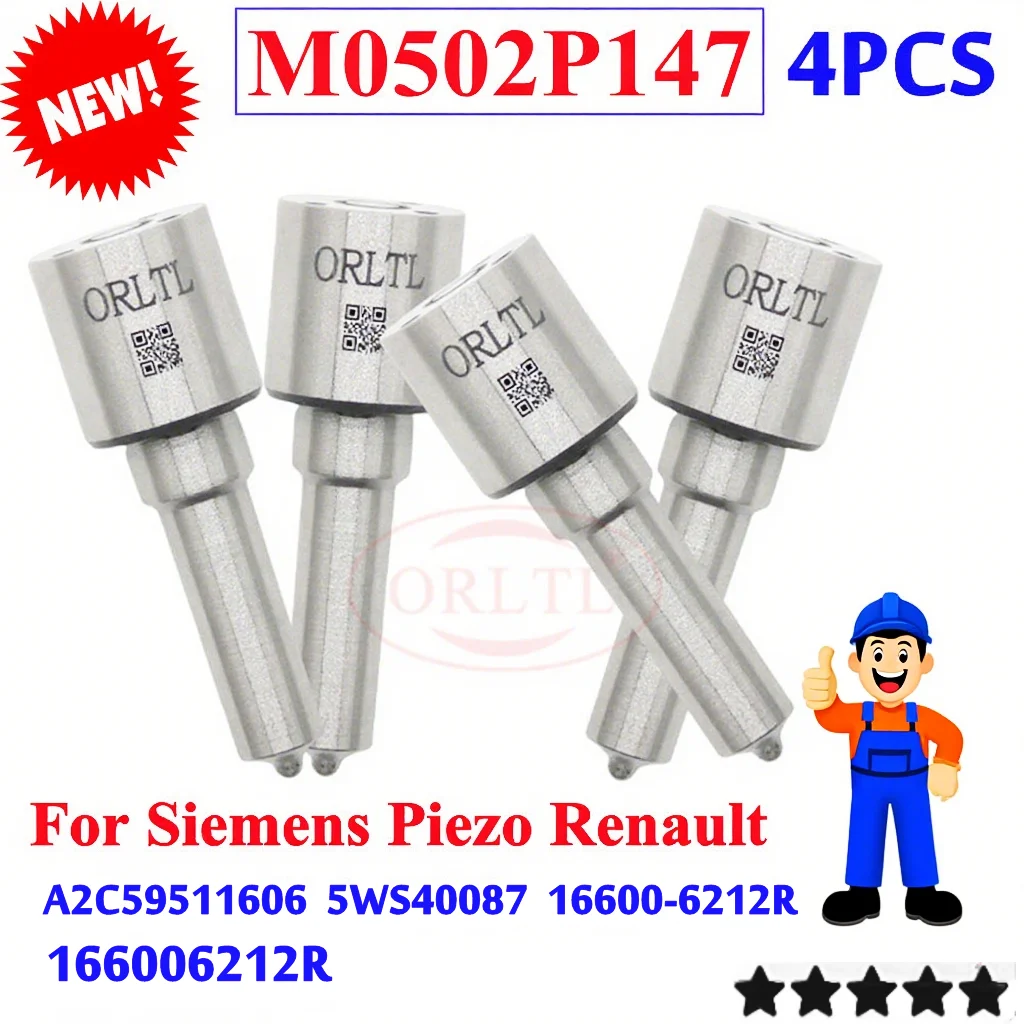 

4PCS M0502P147 Diesel Injector A2C59511606 5WS40087 Nozzle m0502p147 Fuel Injection 16600-6212R 166006212R For Siemens Piezo