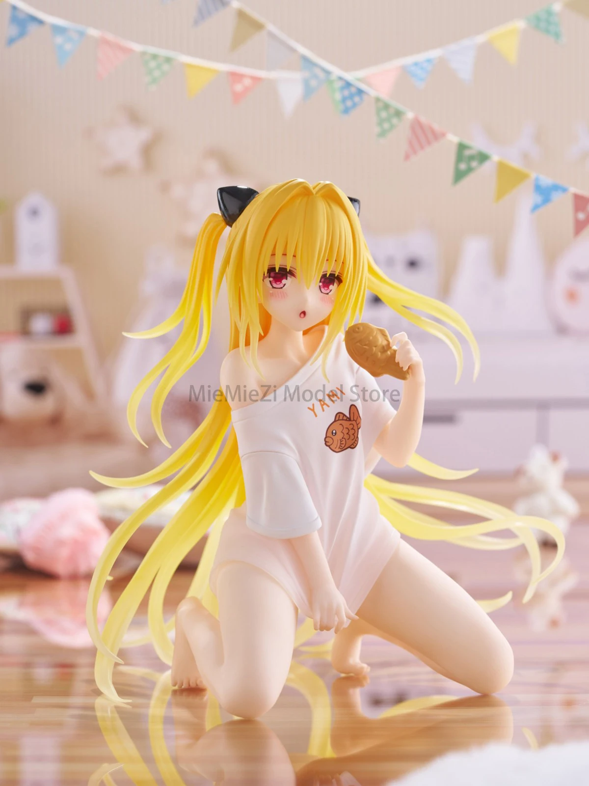 Originele echte Taito Prepainted Desktop Cute To LOVEru Darkness Konjiki No Yami Room Wear Ver. H=130mm Anime Model Figuur Cadeau