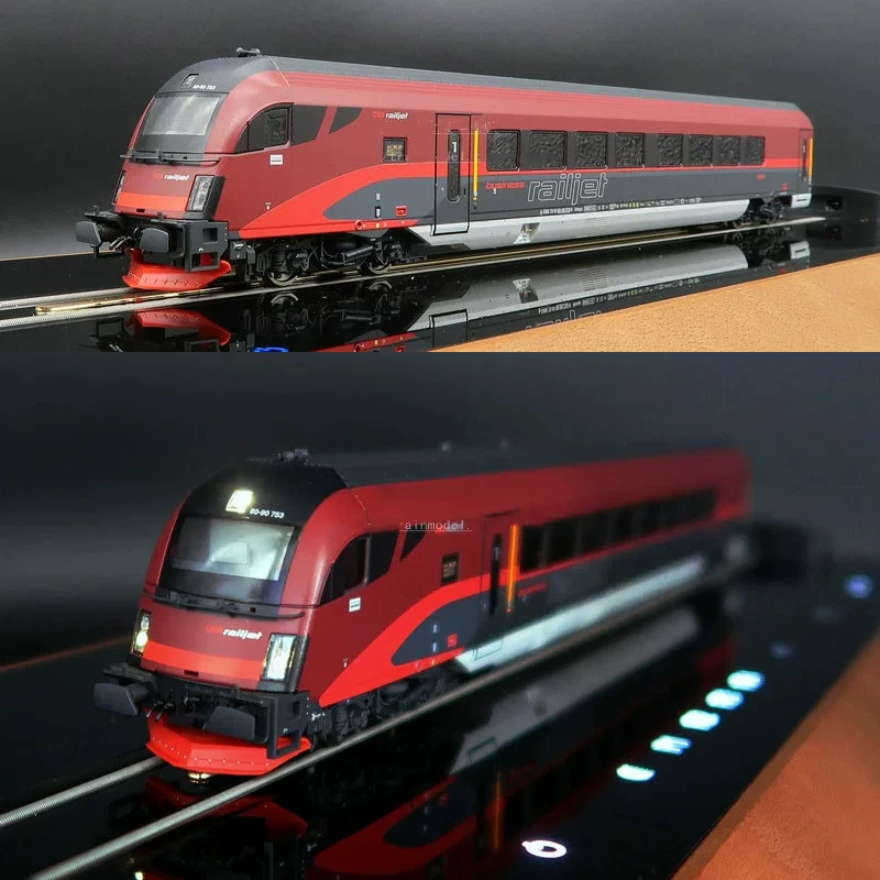 HO Type 1/87 Train Model ROCO 74038 Electric Hook Digital Lamp Passenger Car Four-section Suit RAILJET`