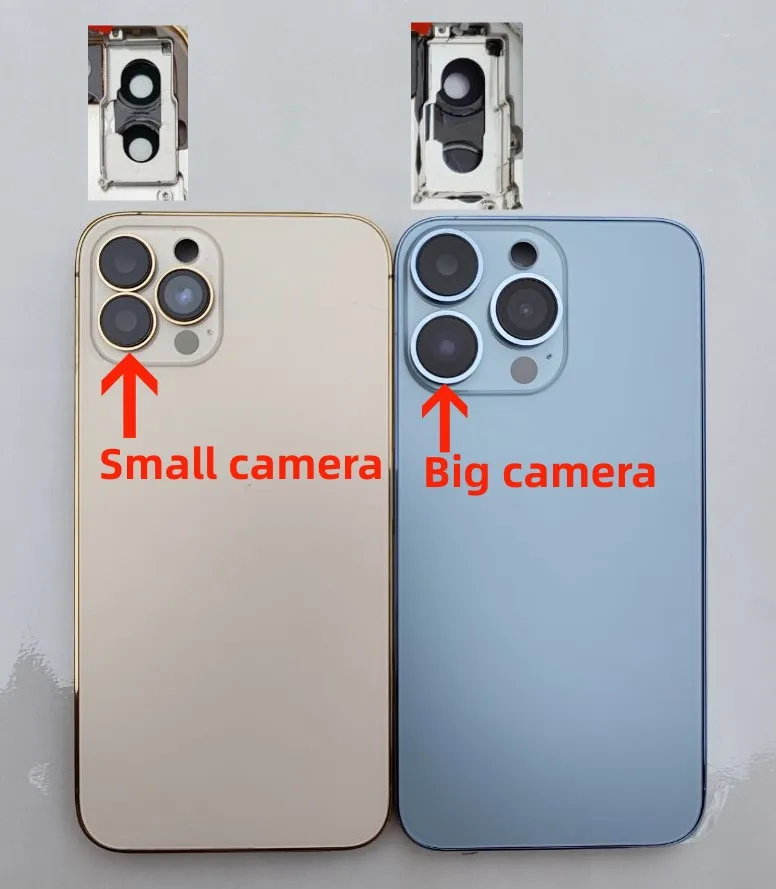 Housing For iPhone X To 14 Pro Big camera High Quality Back Cover With Middle frame Chassis  Battery Case Replace x like 14pro