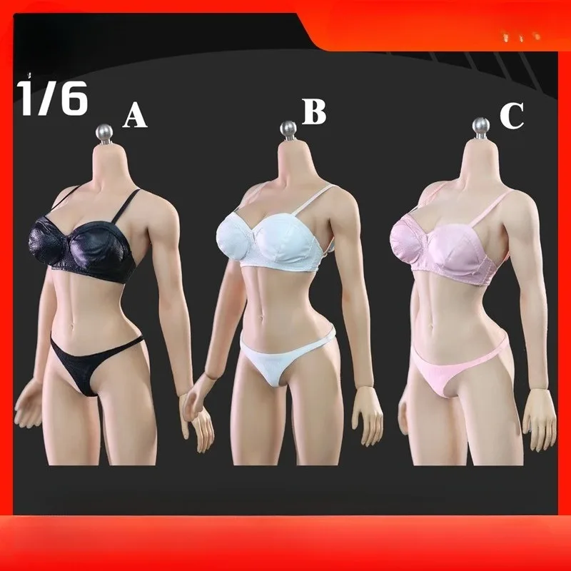 

1/6 Scale Action Figures Black/pink Underwear Suit Clothes Model Accessory for 12'' Female Soldier Toy Figures Body Doll