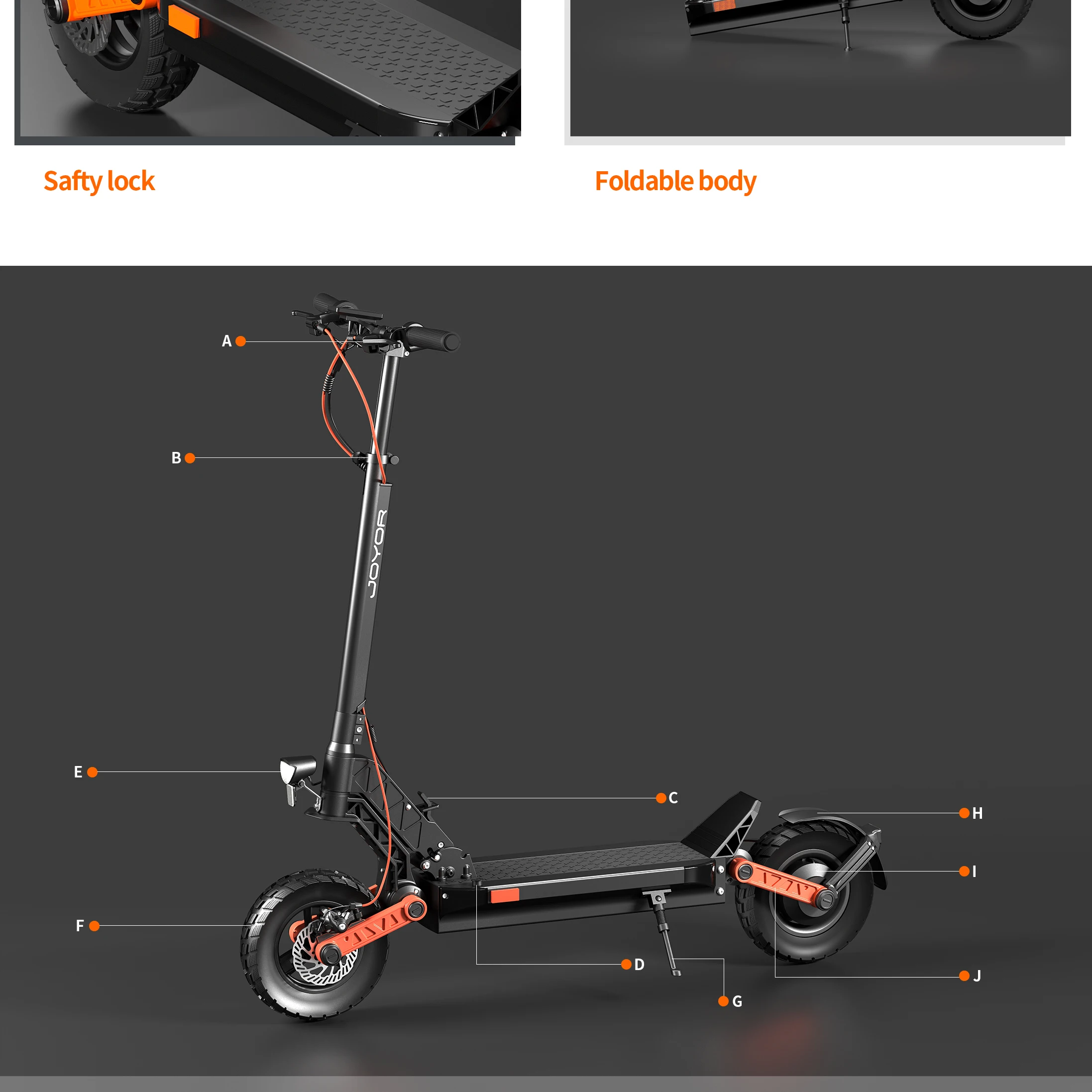 JOYOR S5PRO Elektroroller 48V 26AH Akku mit ABE-Zertifizierung Elektroroller für Städtische Tägliche Pendlerfahrten E-Scooter – Detail 8