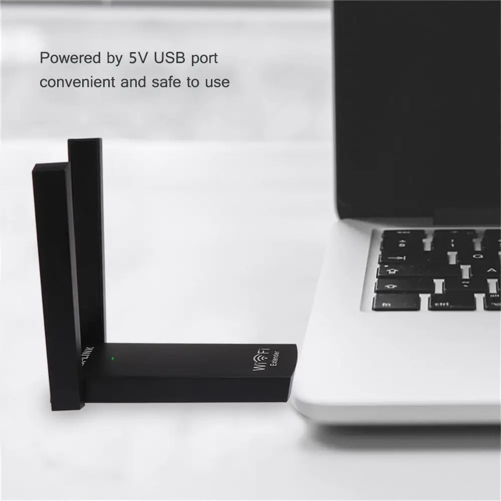 PIX-LINK Mini USB WiFi Extender 300Mbps 2.4G Wireless Repeater With Dual Antennas Portable Signal Booster for TV/Laptop UE02