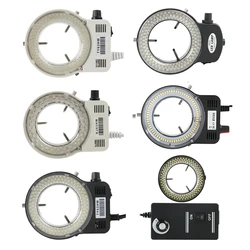 Microscopio regolabile 100V-240V 144 56 48 LED SMD Lampada illuminatrice ad anello per microscopio STEREO Eccellente luce circolare