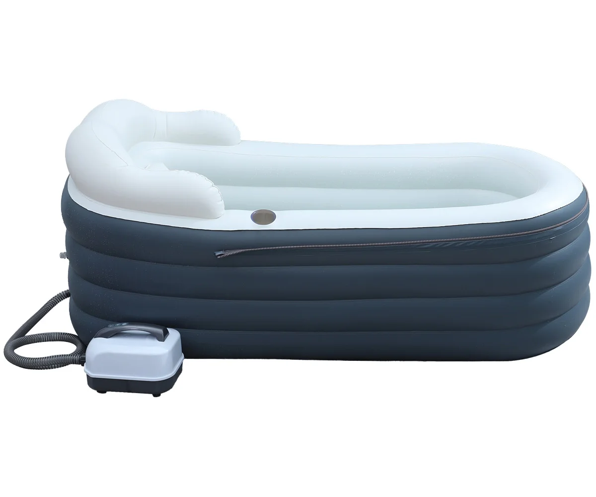 Inflatable Spa Bathtub With Electric Air Pump Hot Cold Therapy Pvc Portable Hot Water Bath Spa Portable Bath