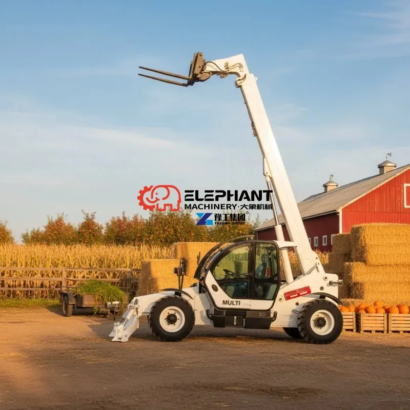 Multifunctional Telescopic Forklift Telehandler, Heavy Duty Construction Machinery for Farm Building Material Handling Work