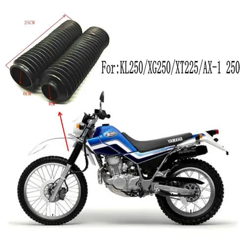 Cubierta de polvo de amortiguación de suspensión de horquilla de amortiguador delantero modificado para Yamaha KL250, XG250, XT225, AX-1/250