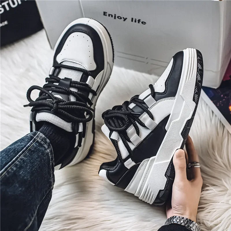 2024 New Thick Soled Low Cut Breathable High-end Sports and Leisure Versatile Fashion Trend Men's Shoes Niche