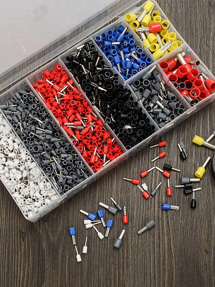 EV Kupferrohr-Isolierverbinder-Set - 22-7AWG Sortier-Ringkabelschuh-Verbinder 200/800/1200 Stück E 0508 7508 1508 4009 6012 für E – Detail 7