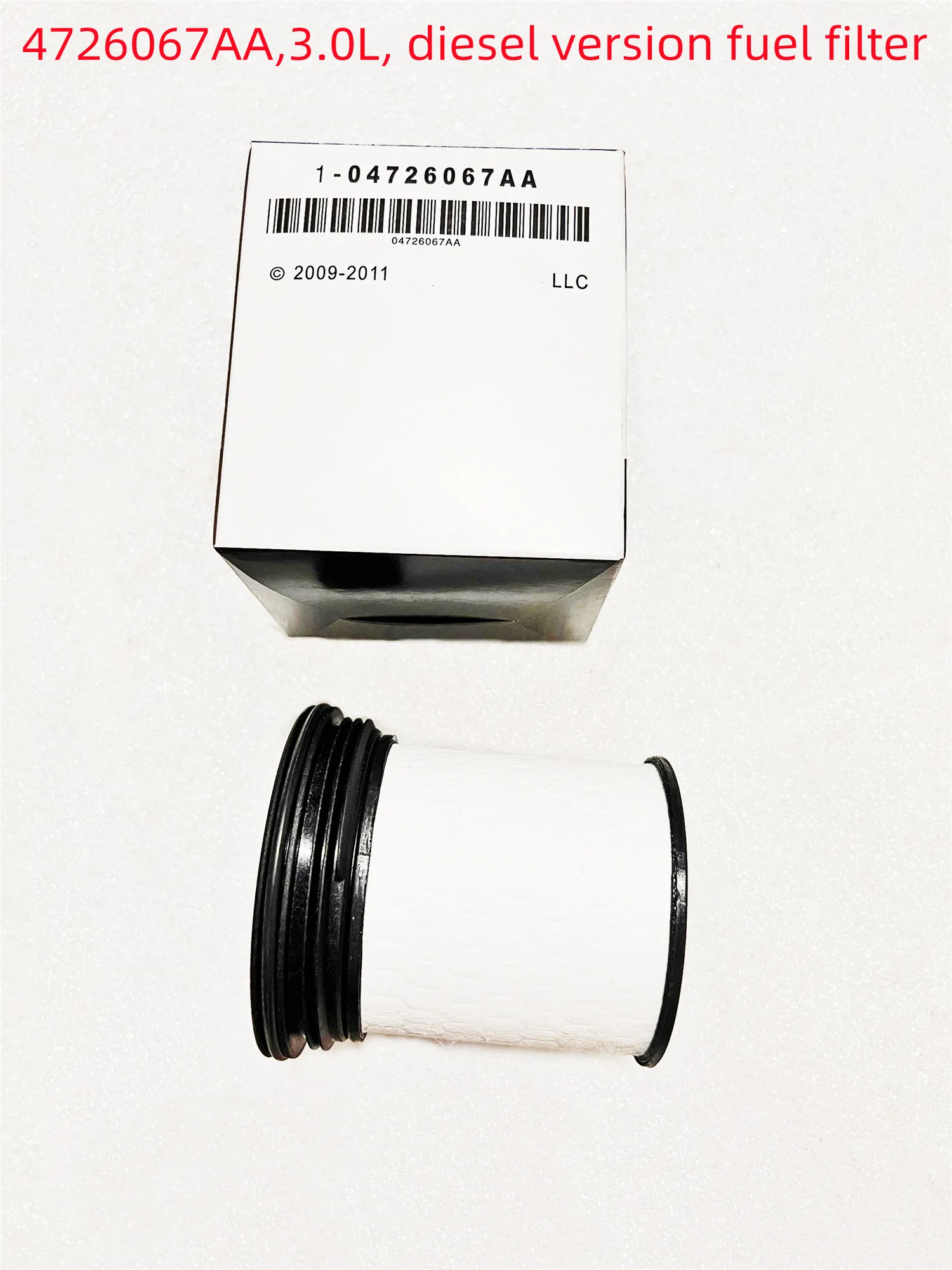 

Fuel Filter, 4726067AA, 4726067AB, Suitable For: 3.0L, diesel version, Grand Cherokee WK, Cherokee KL, LX300C, 2011-2021