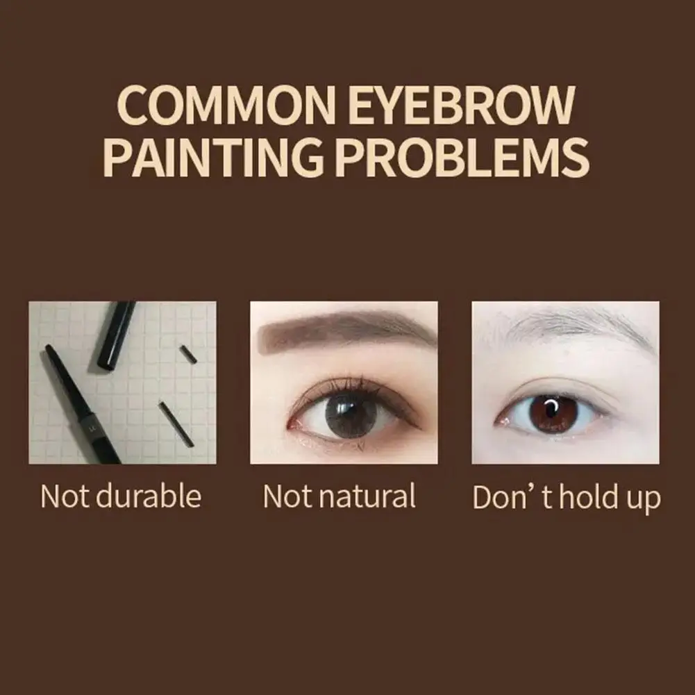 1 szt. Ultra cienka kredka do brwi w płynie 0,01 mm, wodoodporna, długotrwała, gładka eyeliner do makijażu brwi typu \"leżący jedwabnik\" na co dzień.