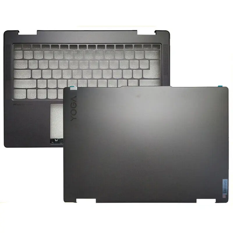 Imagem -05 - Yuebeisheng-tampa Traseira para Lenovo Yoga Tampa Traseira Caixa Inferior Palmrest Superior Cinza Novo Lcd Ornamental 14arp8 14irl8